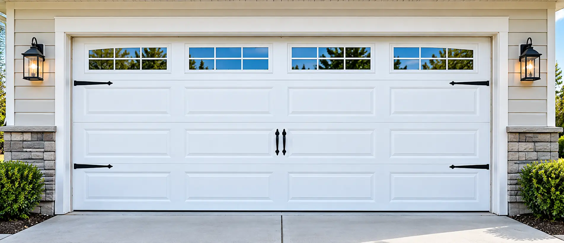 Garage door after service in Fresno TX