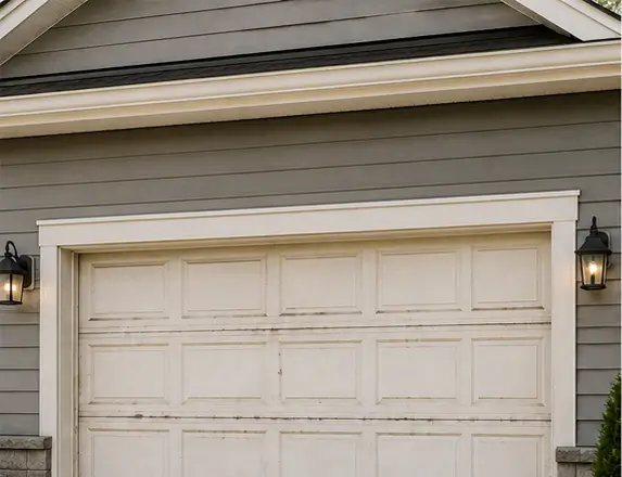 Garage door before service in Fresno TX
