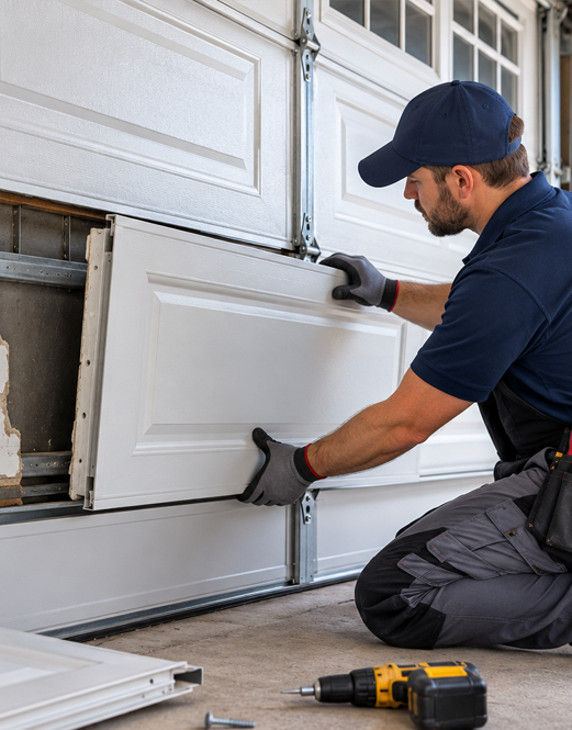 Garage door technician providing garage door service in Fresno TX