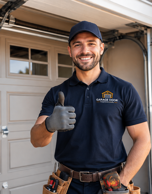 Garage door technician providing garage door service in Fresno TX