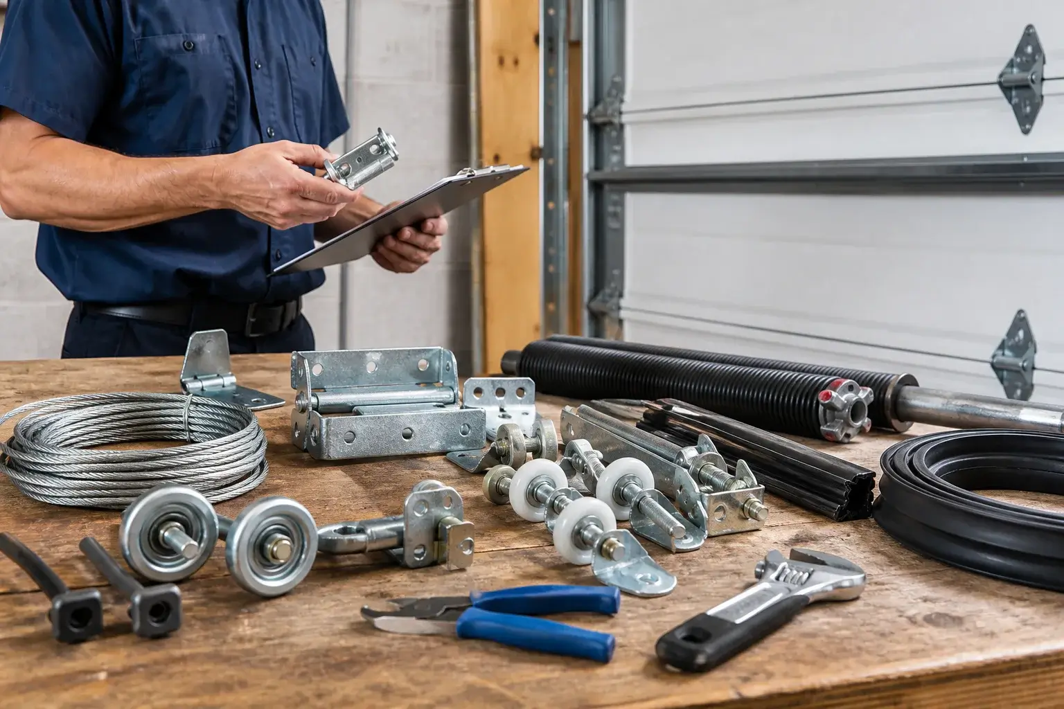 Garage door track and roller system