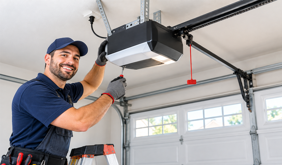 Garage door opener and rail system