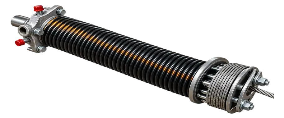 Garage door torsion spring cable and drum system